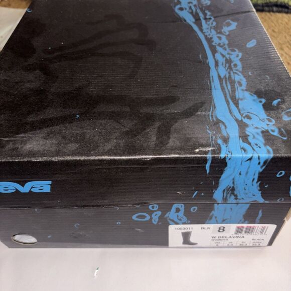 Teva DeLaVina Women's Size 8 Tall Black Leather Waterproof 1003011 Boots New - Picture 13 of 16